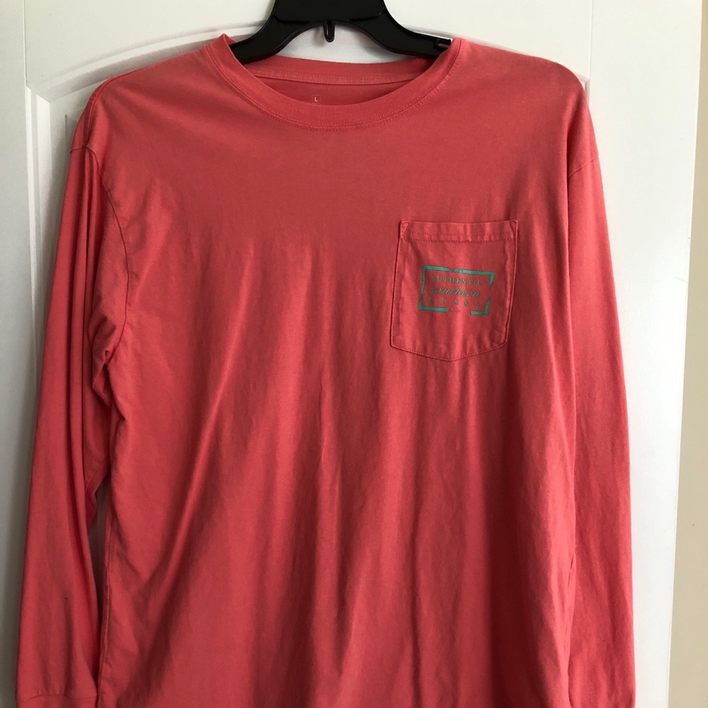Southern Marsh coral long sleeve t shirt